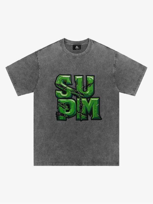 Supermade Street Green Thorn Font T-Shirt 