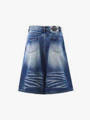 Vintage Whiskered Denim Jorts 