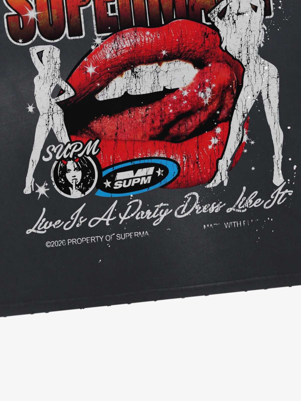 Cracked Graphic Paint-Splatter Distressed Tee