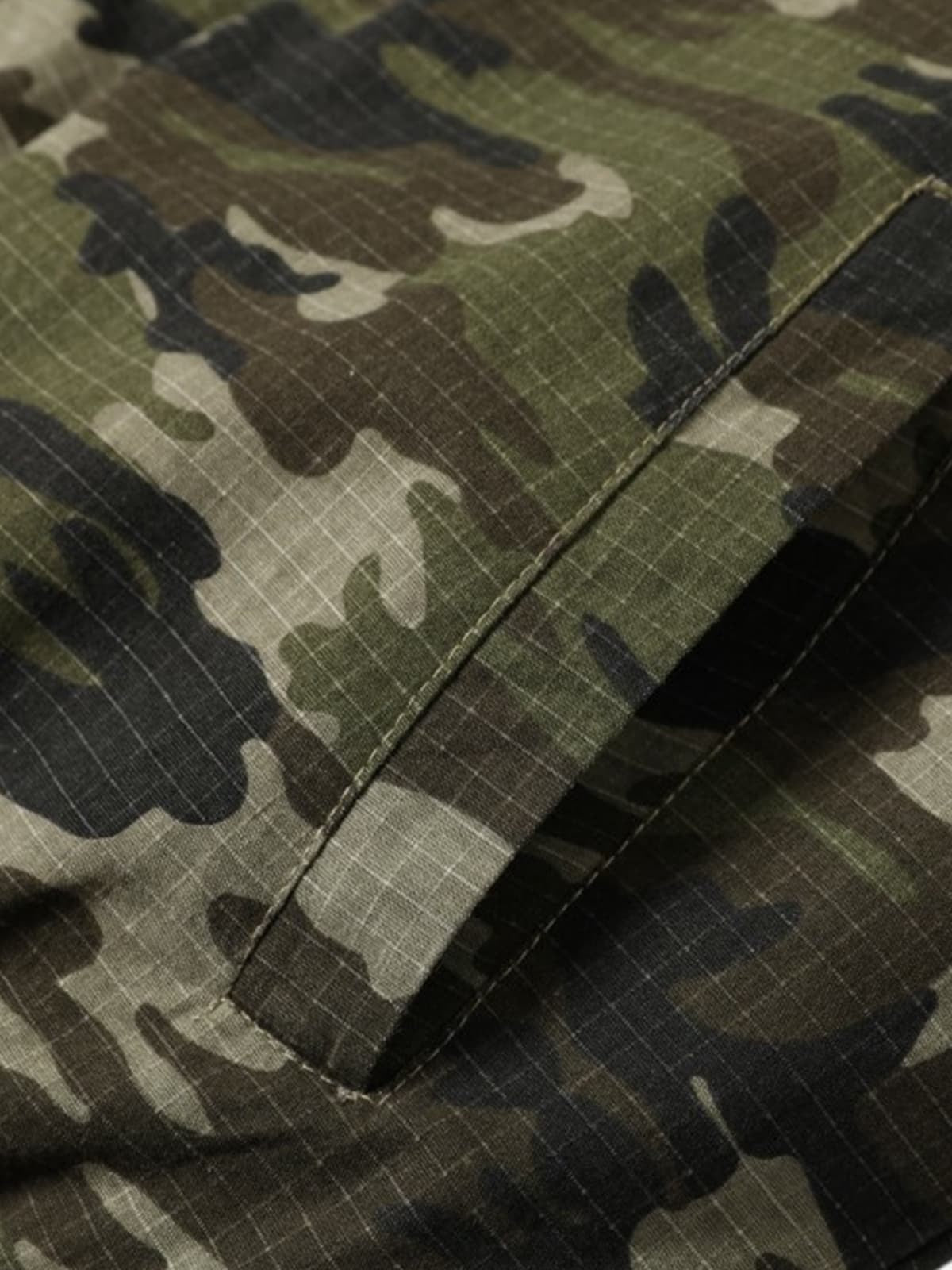 Detachable Fur Collar Forest Camo Padded Jacket 