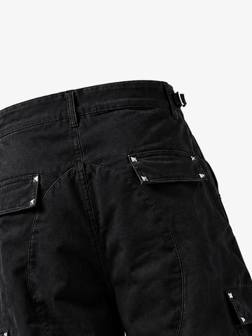 Studded Appliqué Cargo Shorts
