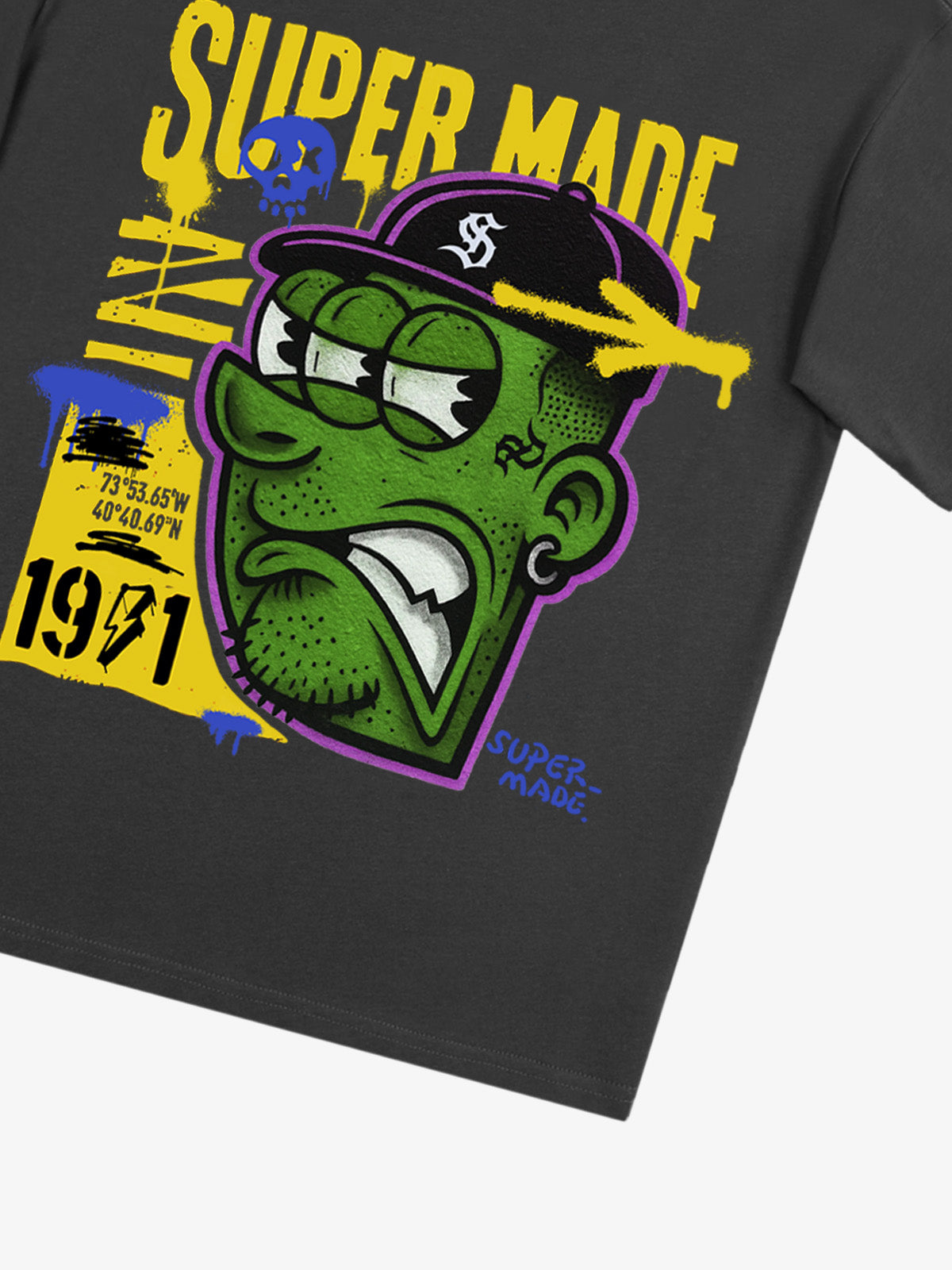 Bold Monster Design Graphic T-Shirt 