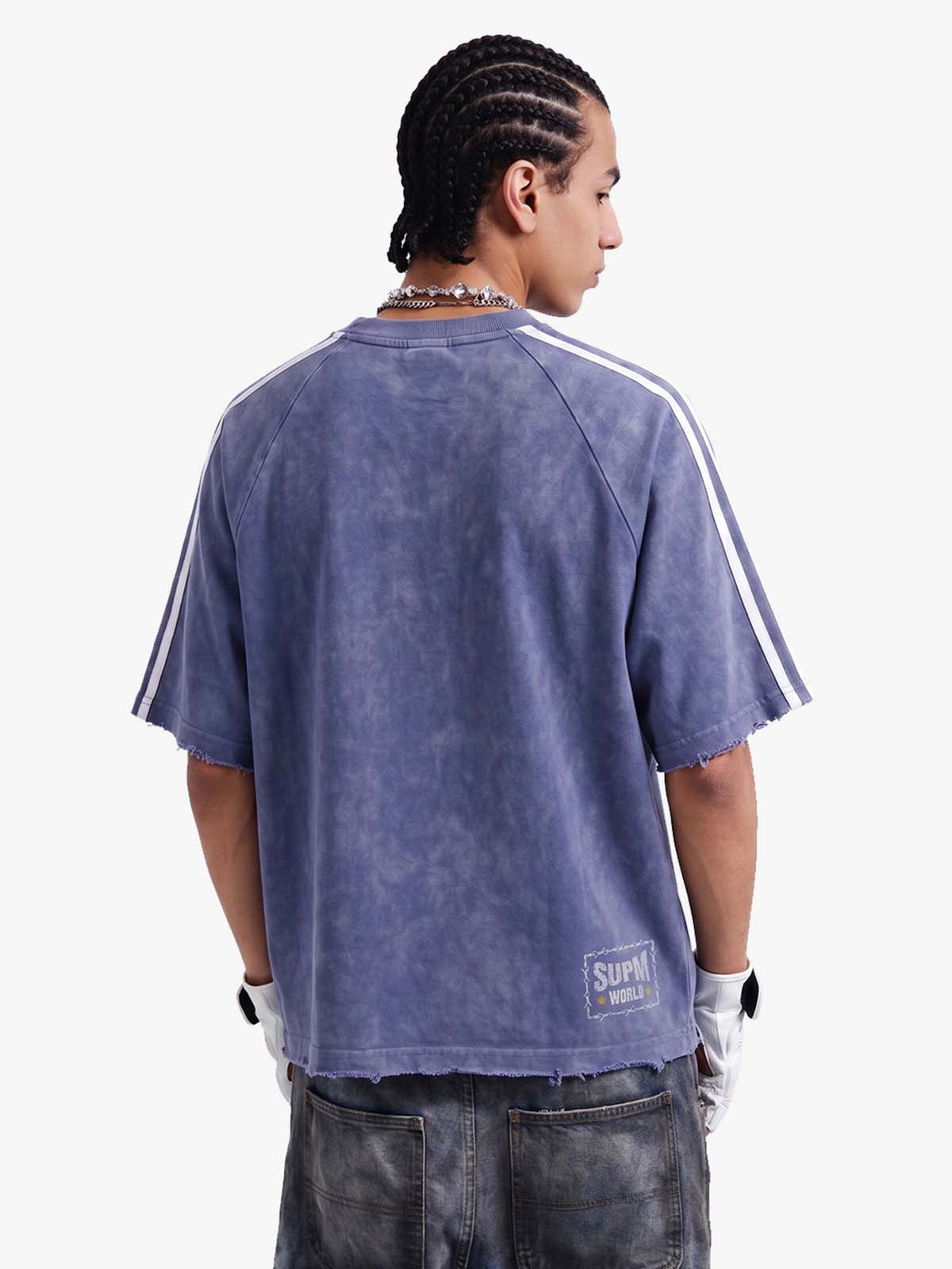 Vintage Washed Number 7 Badge Graphic T-Shirt 