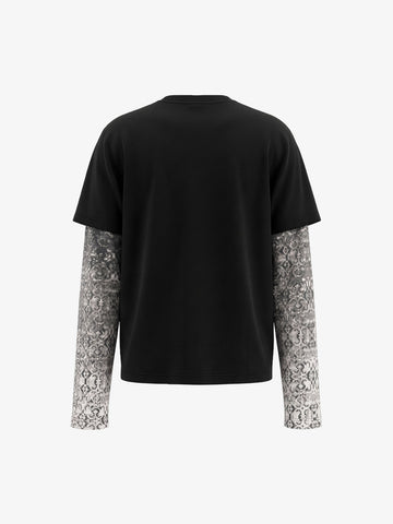 Skull Ribcage Graphic Oversized Tee