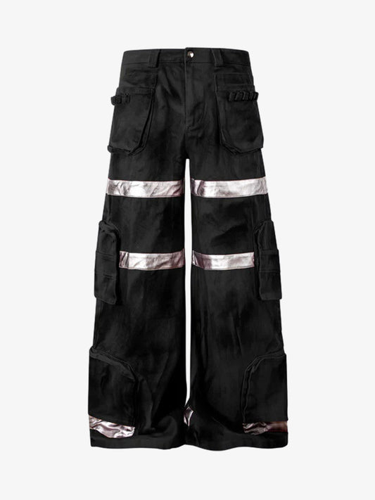 Cyberpunk Reflective Multi-Pocket Cargo Pants