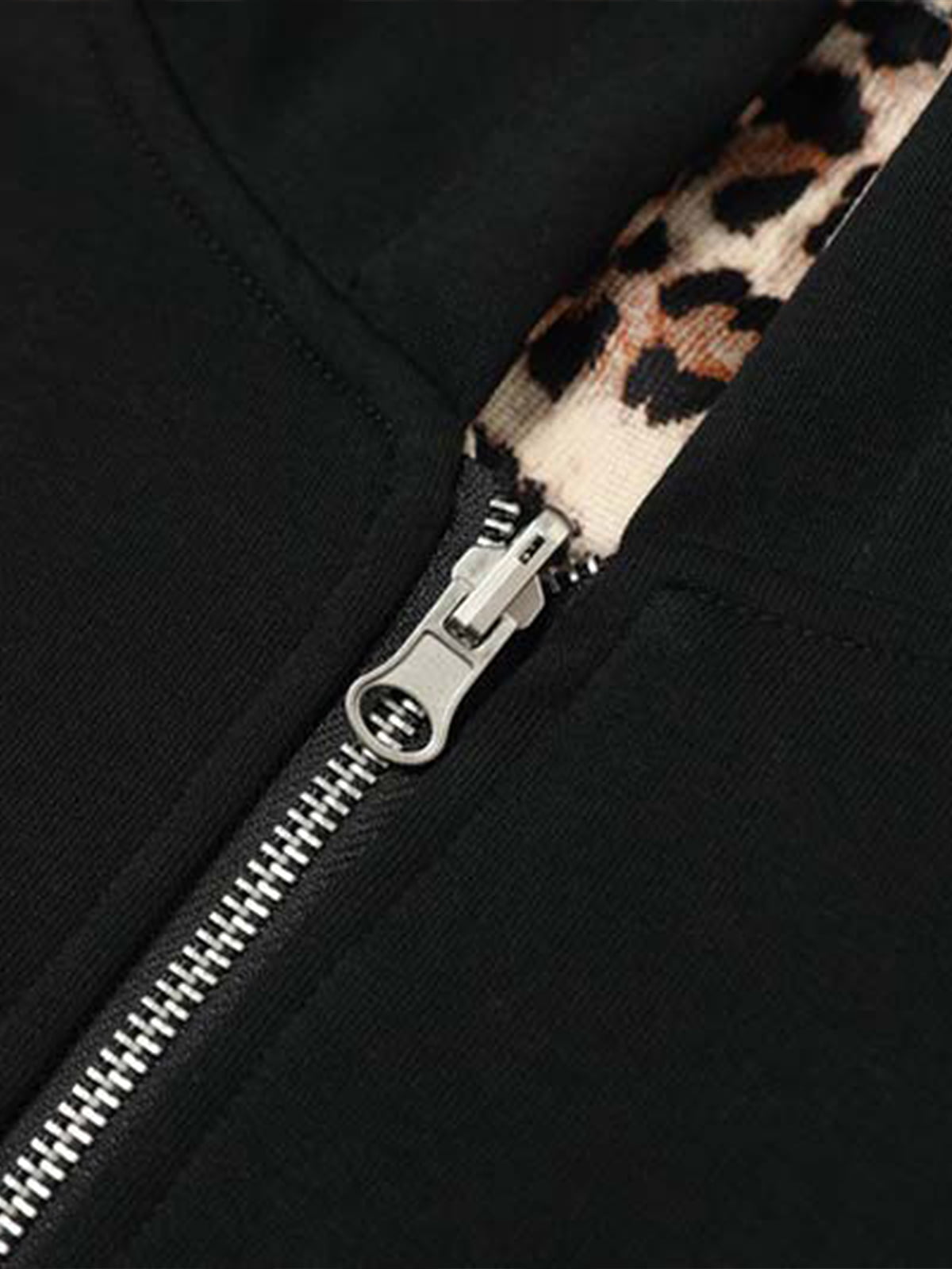Leopard Reversible Fleece Zip-Up Hoodie 