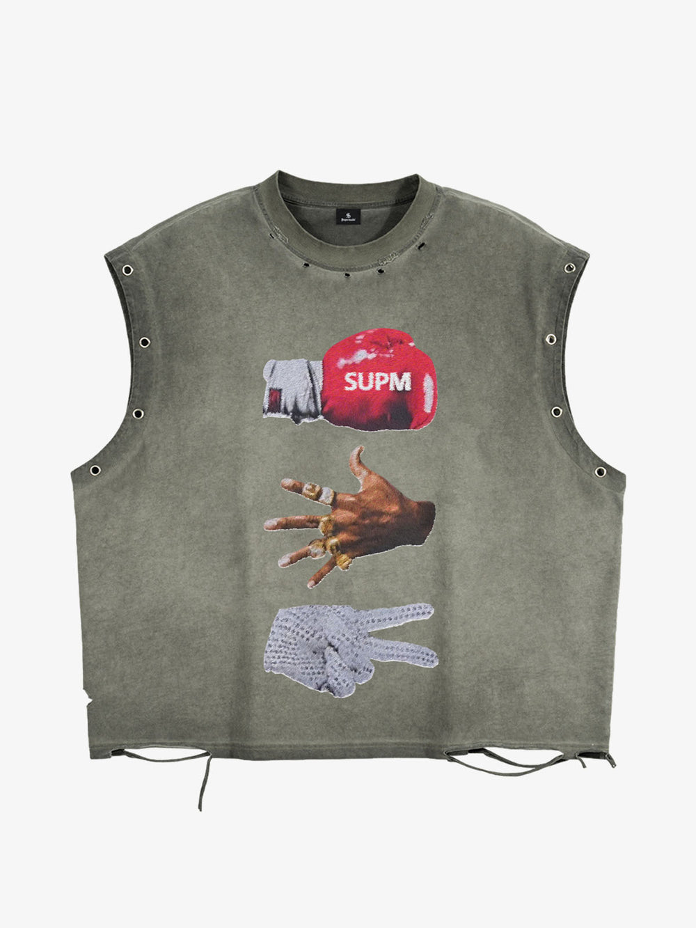 Washed Sleeveless Vest