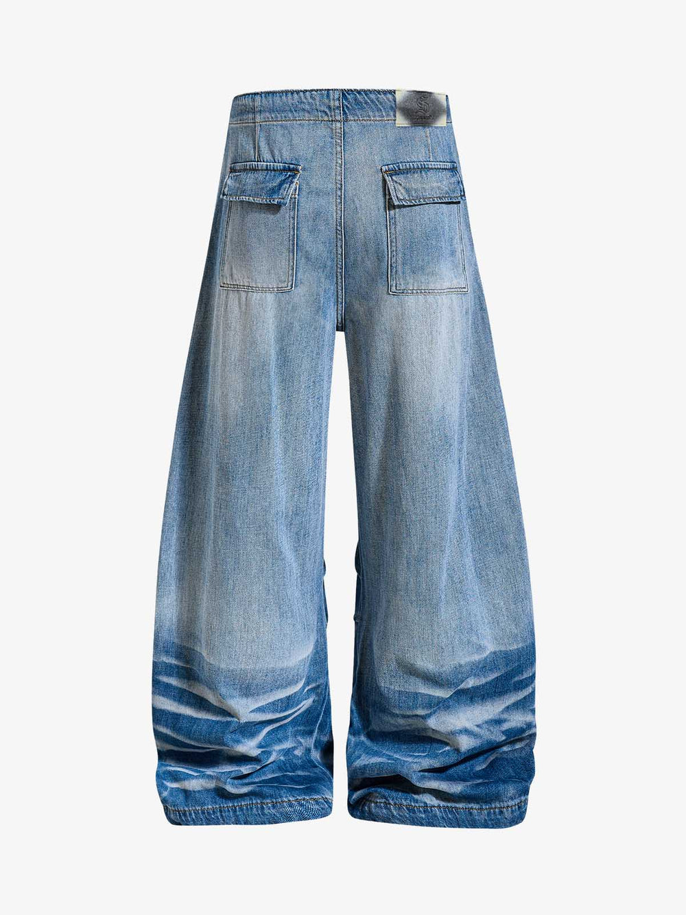 Gewaschene, abgenutzte Jeans