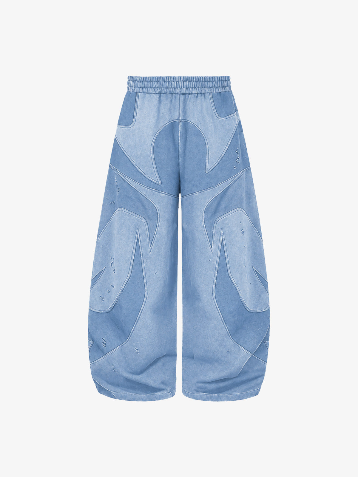Washed Panel Detail Boxy Hoodie & Wide-Leg Sweatpants Set