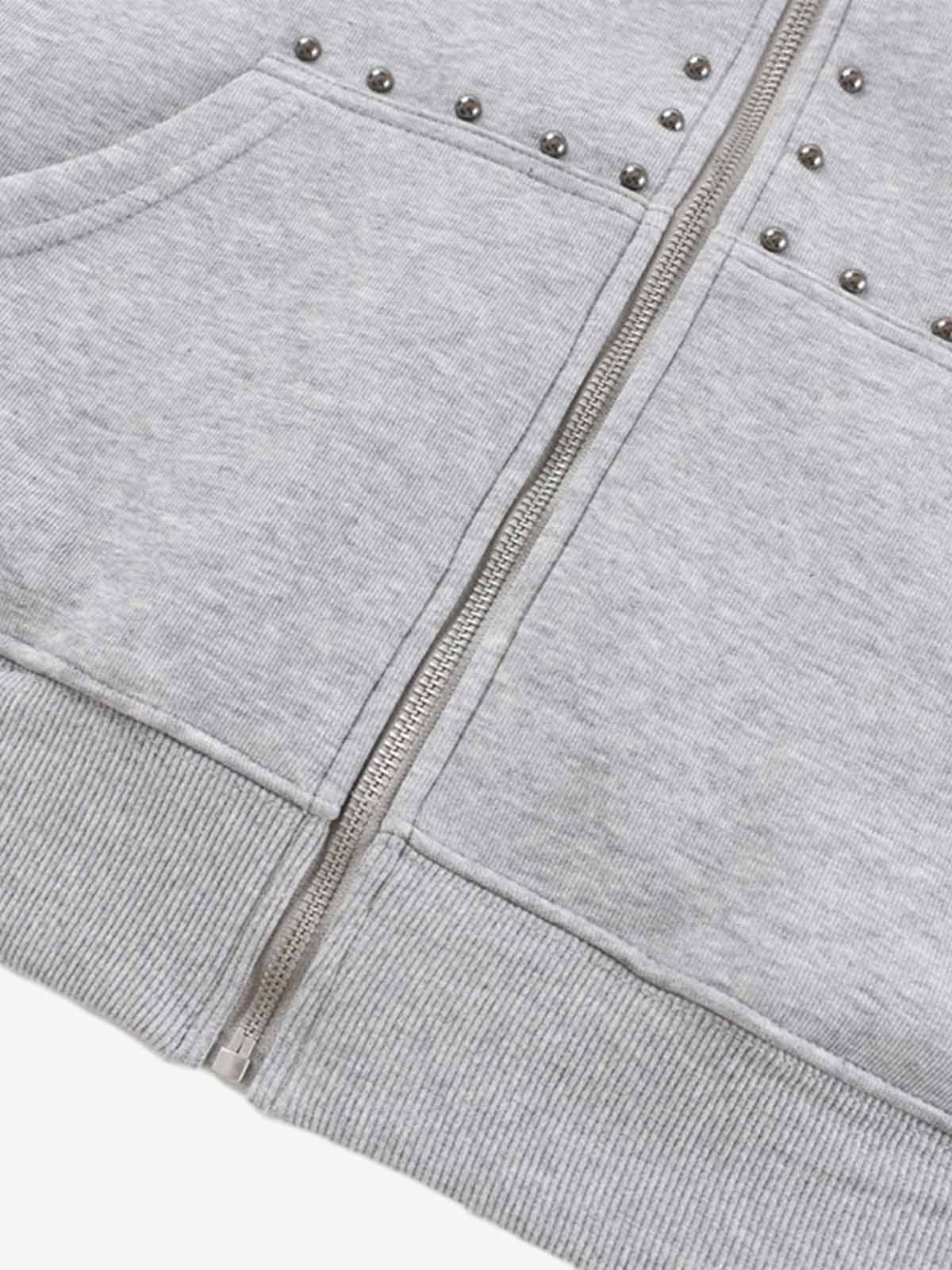 Studded Zip Hoodie