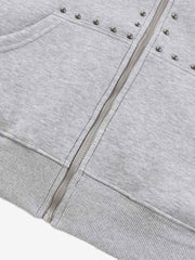 Studded Zip Hoodie