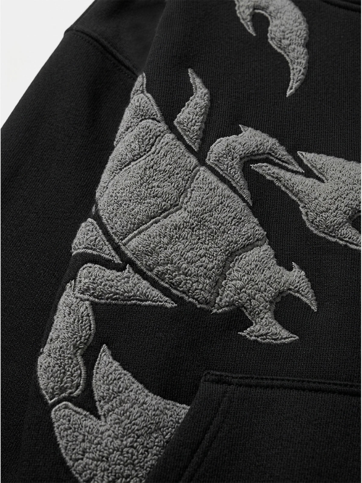 Cotton-Blend Terry Towel Embroidered Hoodie & Wide-Leg Sweatpants Set