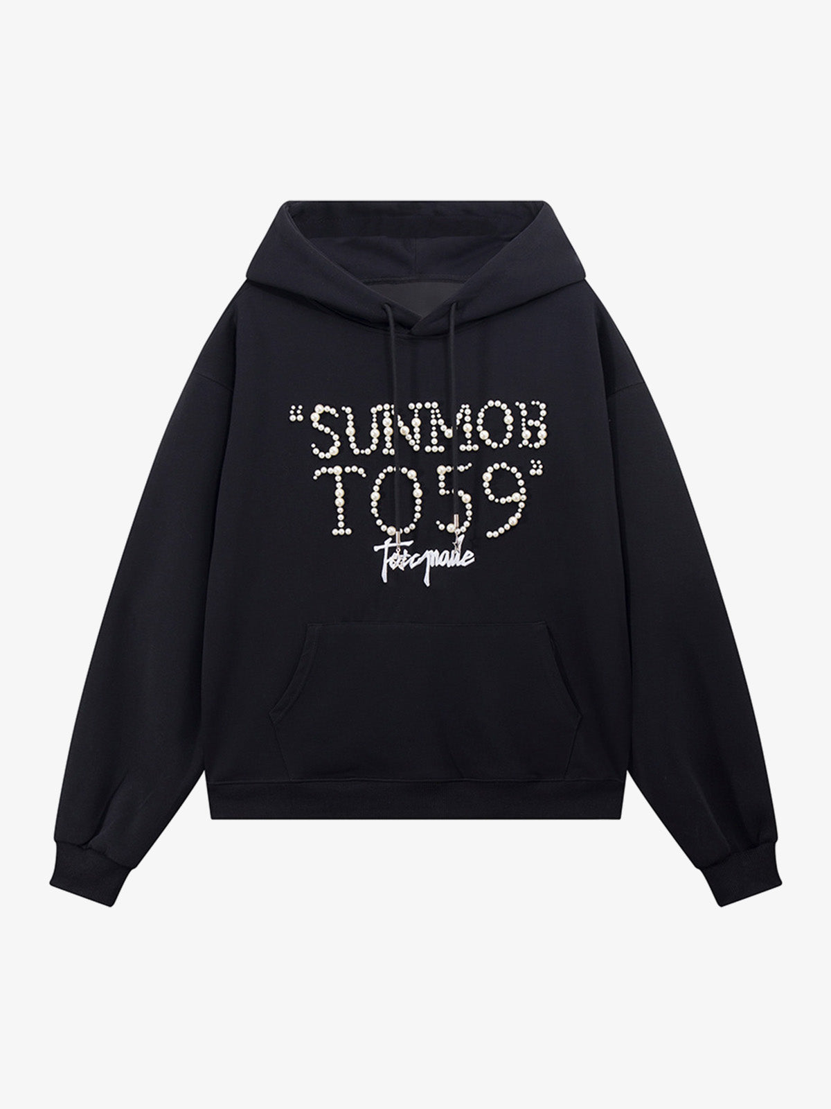 Street Beaded Loose Hoodie 