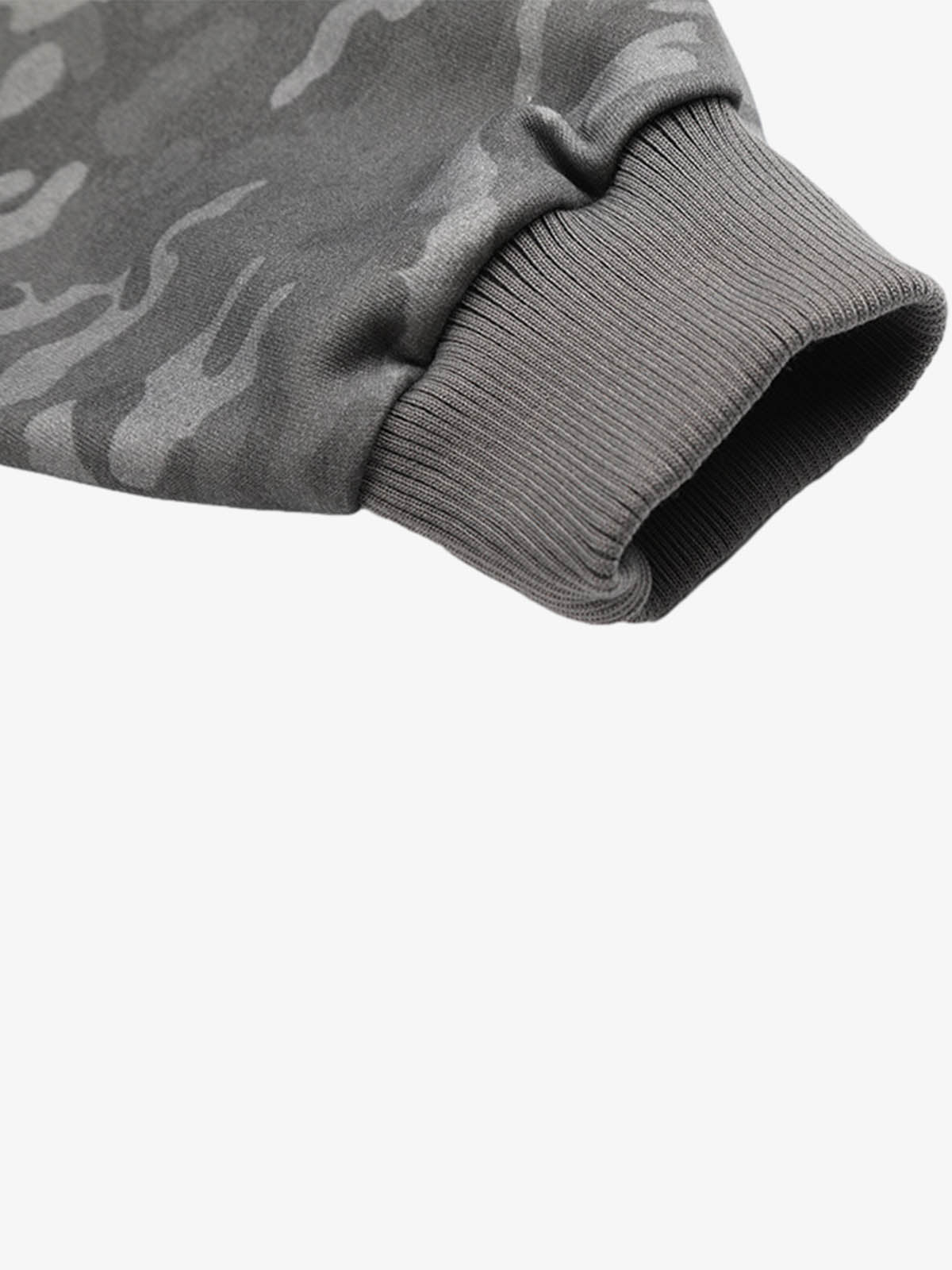 Rhinestone Letter Camo Faux-Fur Collar Hoodie; Classic Camouflage / M, Classic Camouflage / L, Classic Camouflage / XL