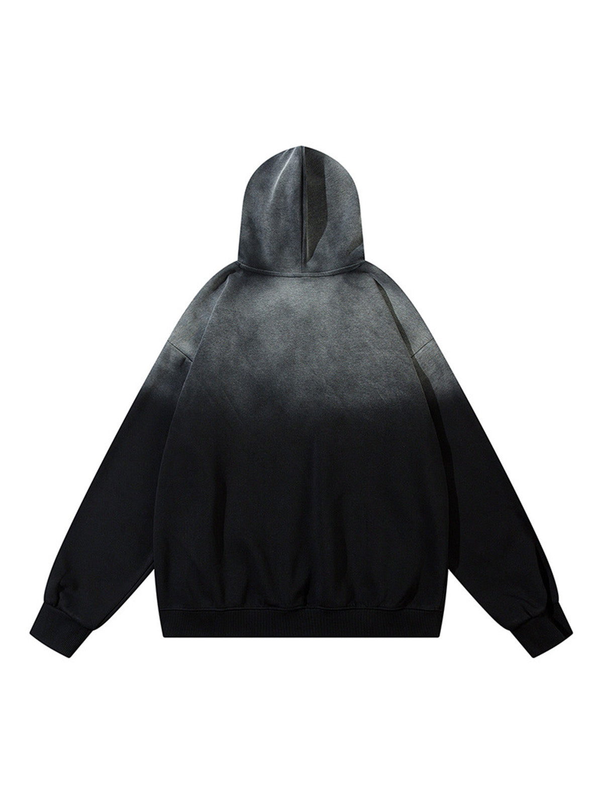 Thesupermade Patch Lettering Embroidered Gradient Color Hoodie