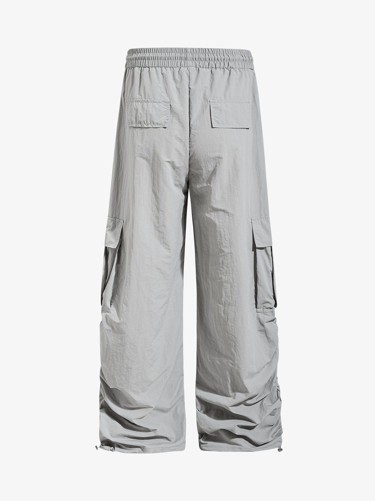 Music Note Print Baggy Nylon Cargo Pants