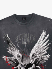 Six-Winged Archangel Splatter Graphic Tee