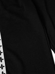 Crest Stripe Curved-Leg Sweatpants