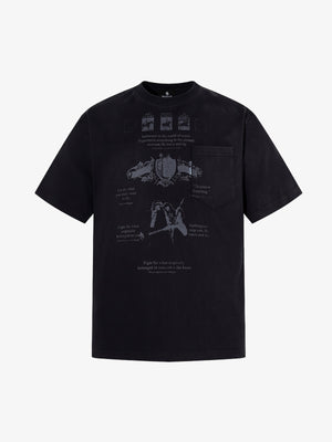 T-shirt vintage effetto invecchiato con grafica vintage