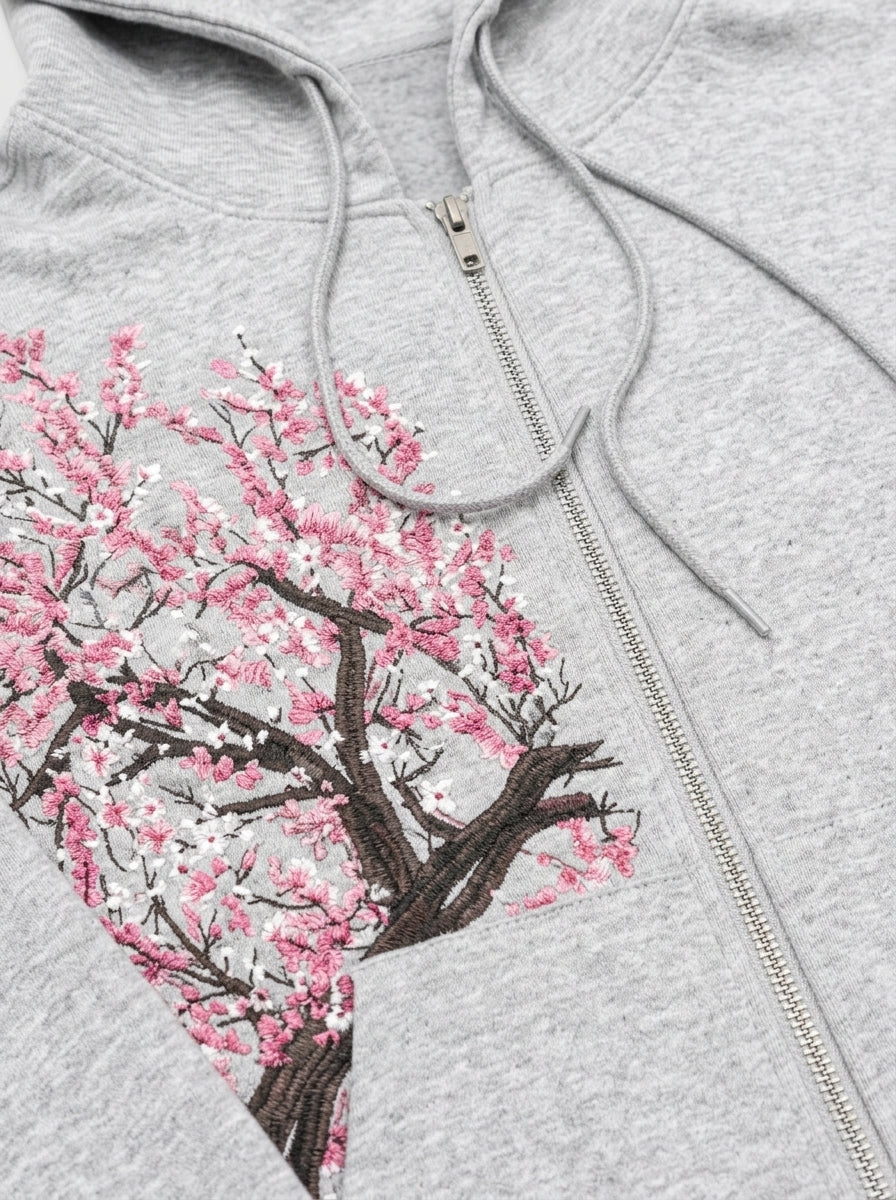 Vintage Plum Blossom Hoodie