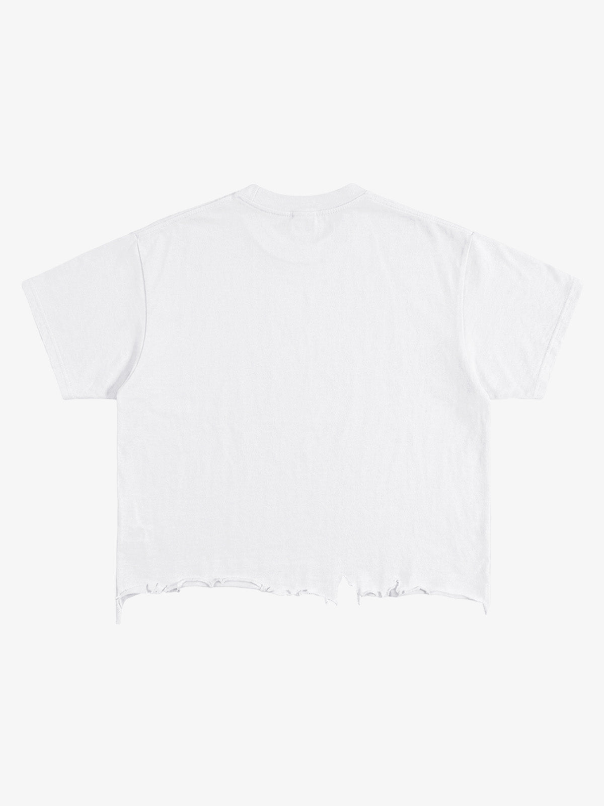 Portrait Graphic Ripped Layered Tee