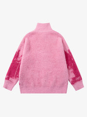 Street Subculture Angel Jacquard Cardigan Sweater 