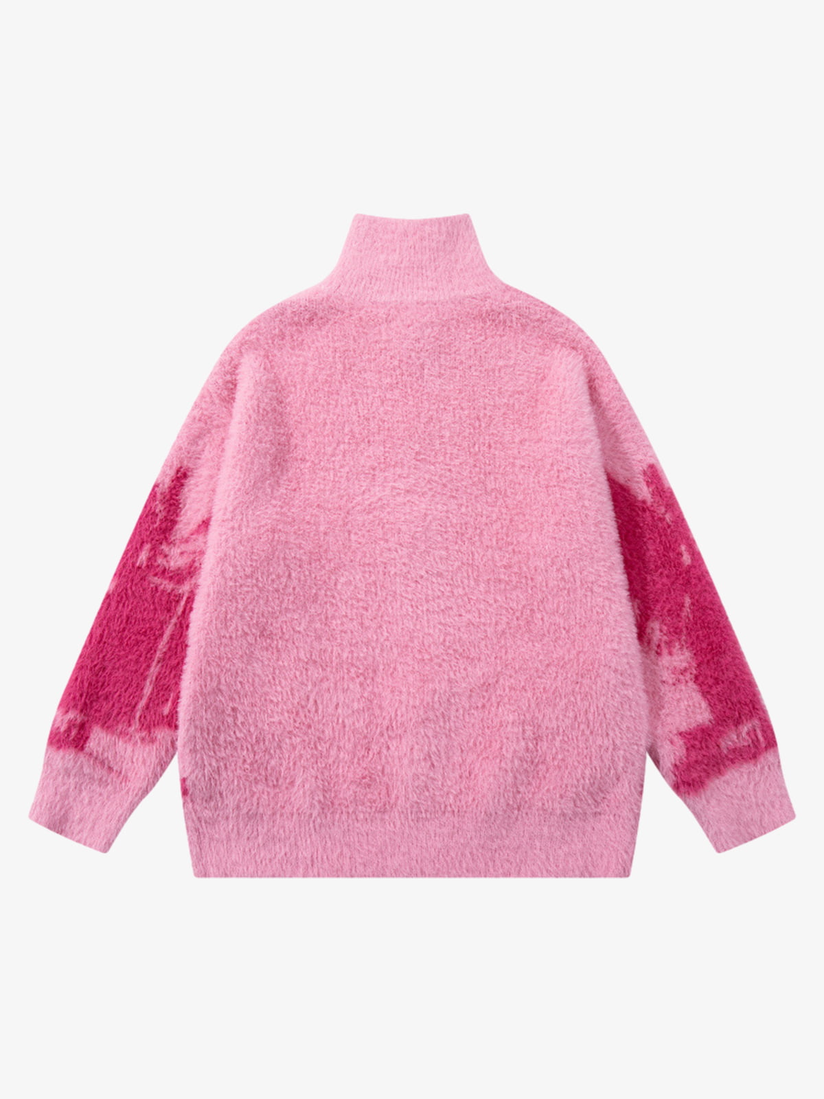 Cozy Pink Patterned Sweater for Women - Perfect for Casual and Festive Occasions 
