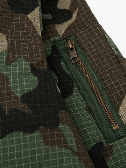 Camouflage Fur Collar Reversible Cotton Jacket - 2499 