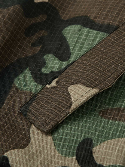 Camouflage Fur Collar Reversible Cotton Jacket - 2499 