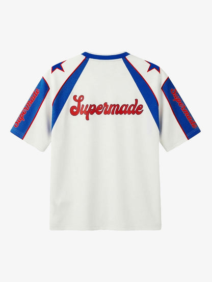 Supermade Classic Color Block Star Pattern Jersey Design Customization 