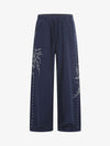 Embroidered Graphic Studded Hoodie and  Wide Leg Sweatpants Set