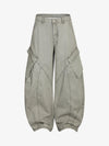 Wide-Leg Cargo Pants with Unique Pocket Design for Casual Style 