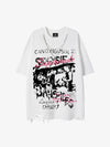 Letter Graphic Necklace Tee