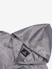 Embroidered Quilted Hooded Windbreaker Jacket