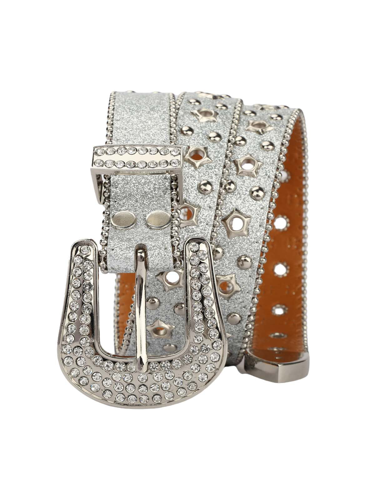 Sparkling Silver Rhinestone Embellishments Belt 