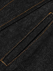 Stand Collar Clasp Detail Denim Jacket 