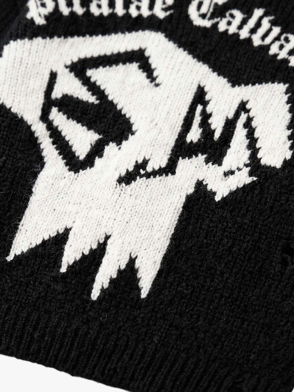 Salt Bones Skull Graphic Knit Sweater