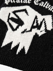 Salt Bones Skull Graphic Knit Sweater