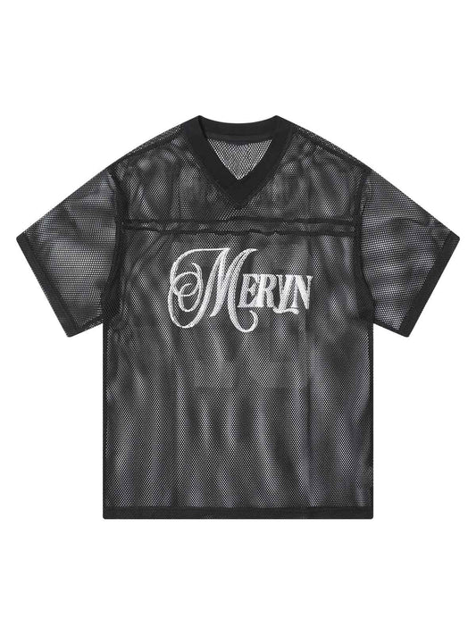 Jersey Mesh Blouse Hollow T-shirt 