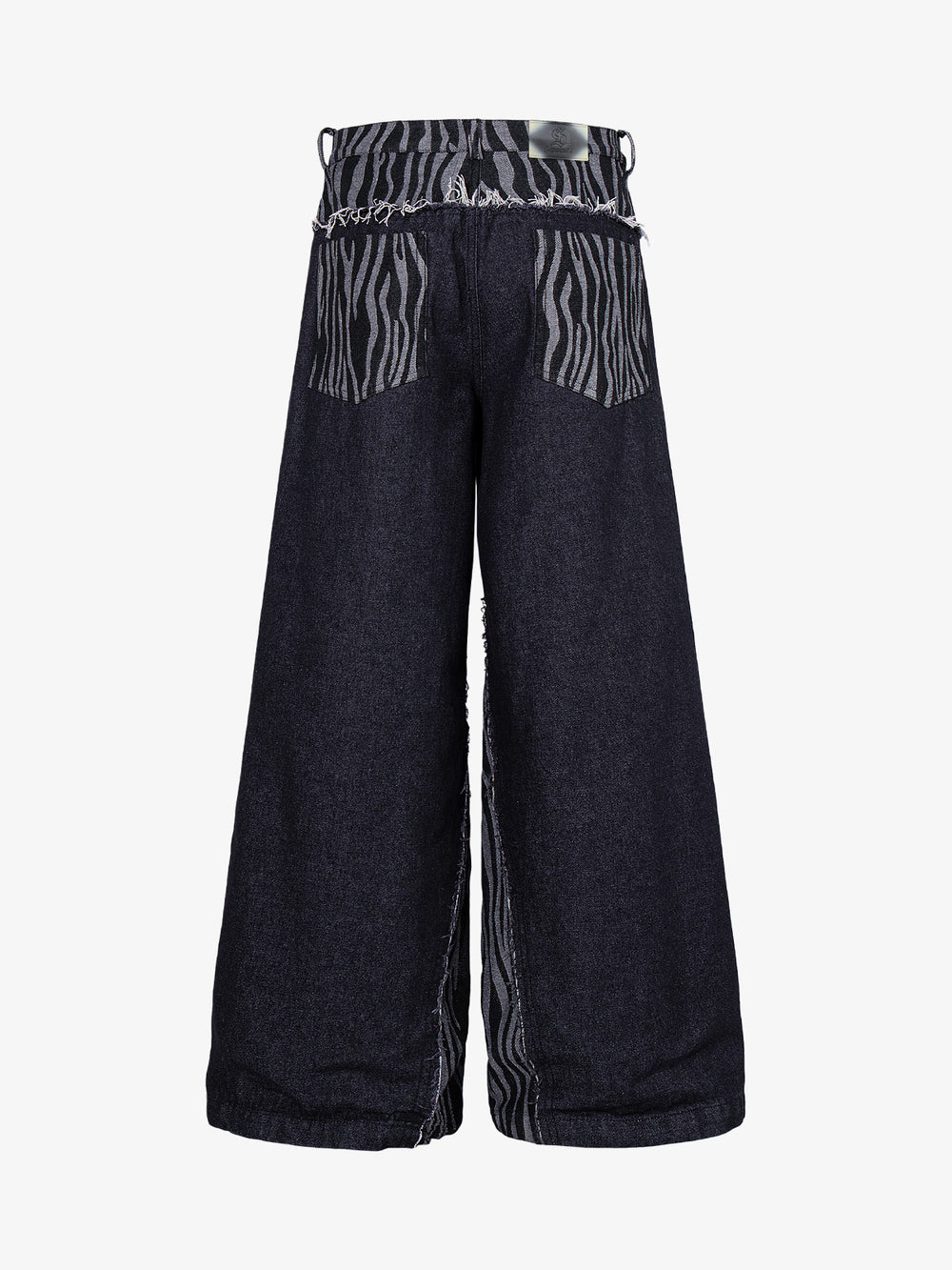 Zebra Graphic Distressed Jeans