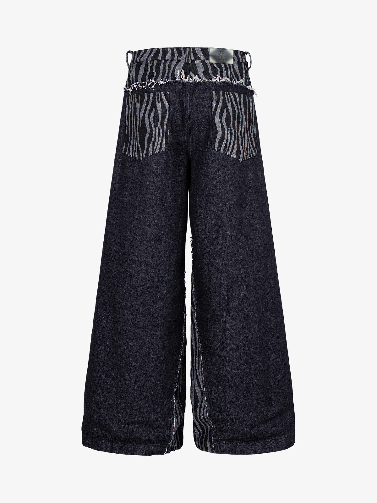 Zebra Graphic Distressed Jeans