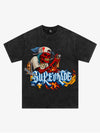 Thesupermade Skull Graffiti Artist Flame Flower Font T-shirt 