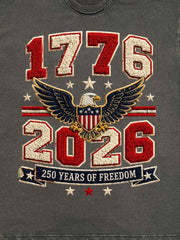 Towel Embroidery Washed Vintage T-Shirt 