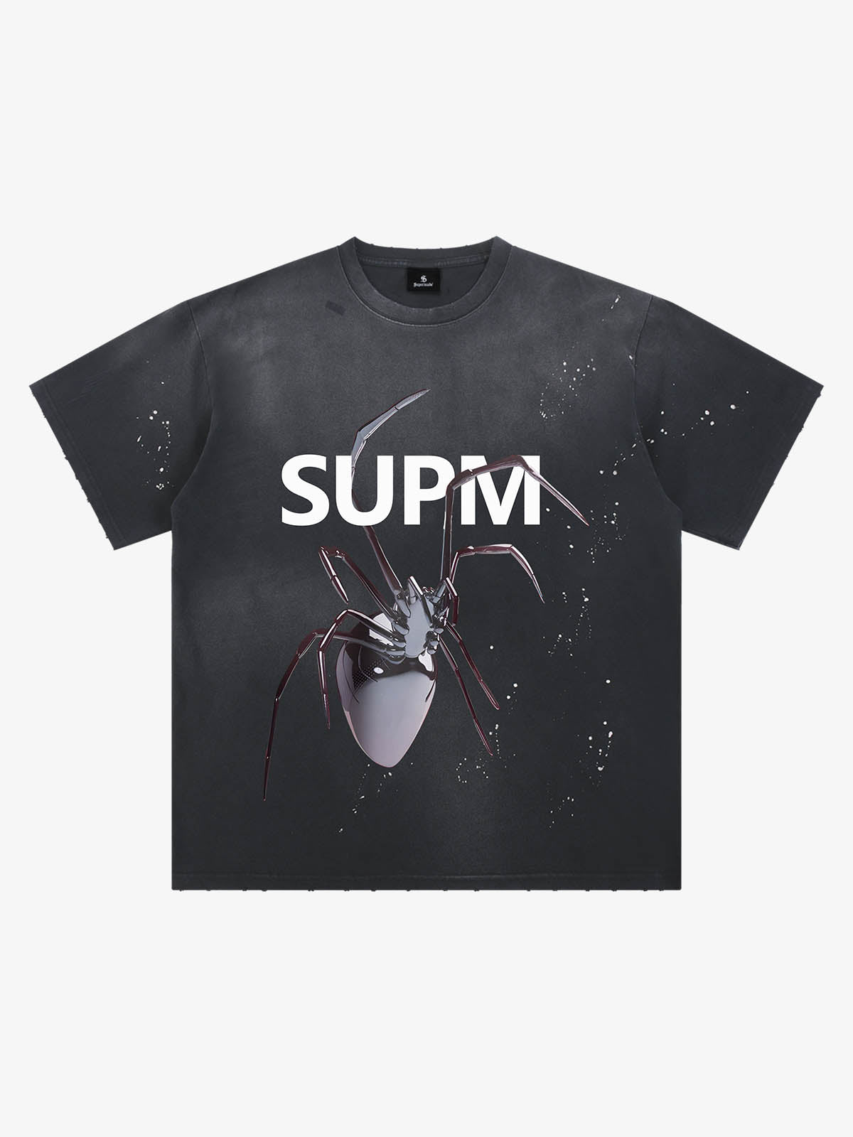 Vintage Spider Graphic Washed T-Shirt 