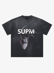 Vintage Spider Graphic Washed T-Shirt 
