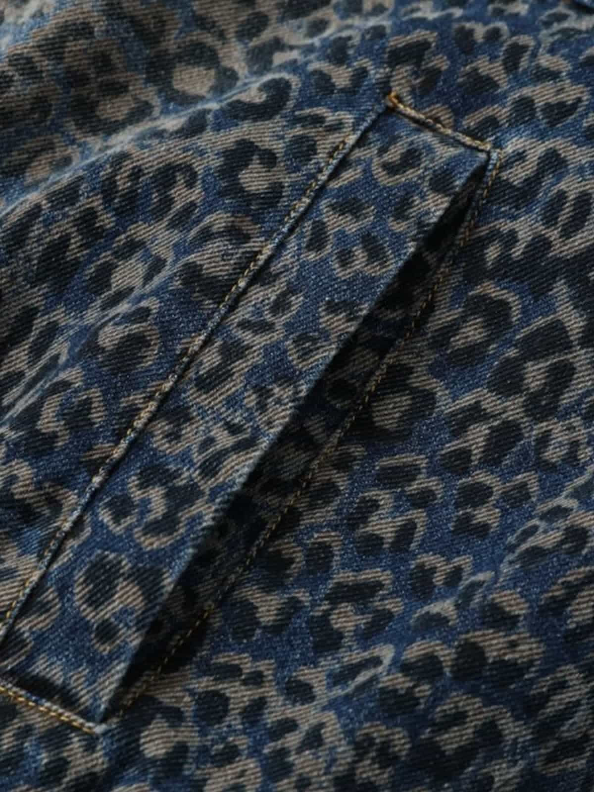 Vintage Lambswool Leopard Emblem Padded Jacket 
