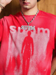 T-shirt noir texturé
