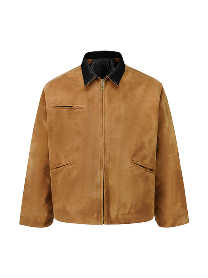 Vintage Heavy Suede Quilted Work Jacket 