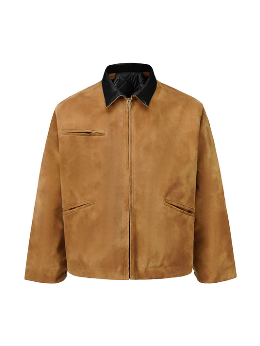 Vintage Heavy Suede Quilted Work Jacket 