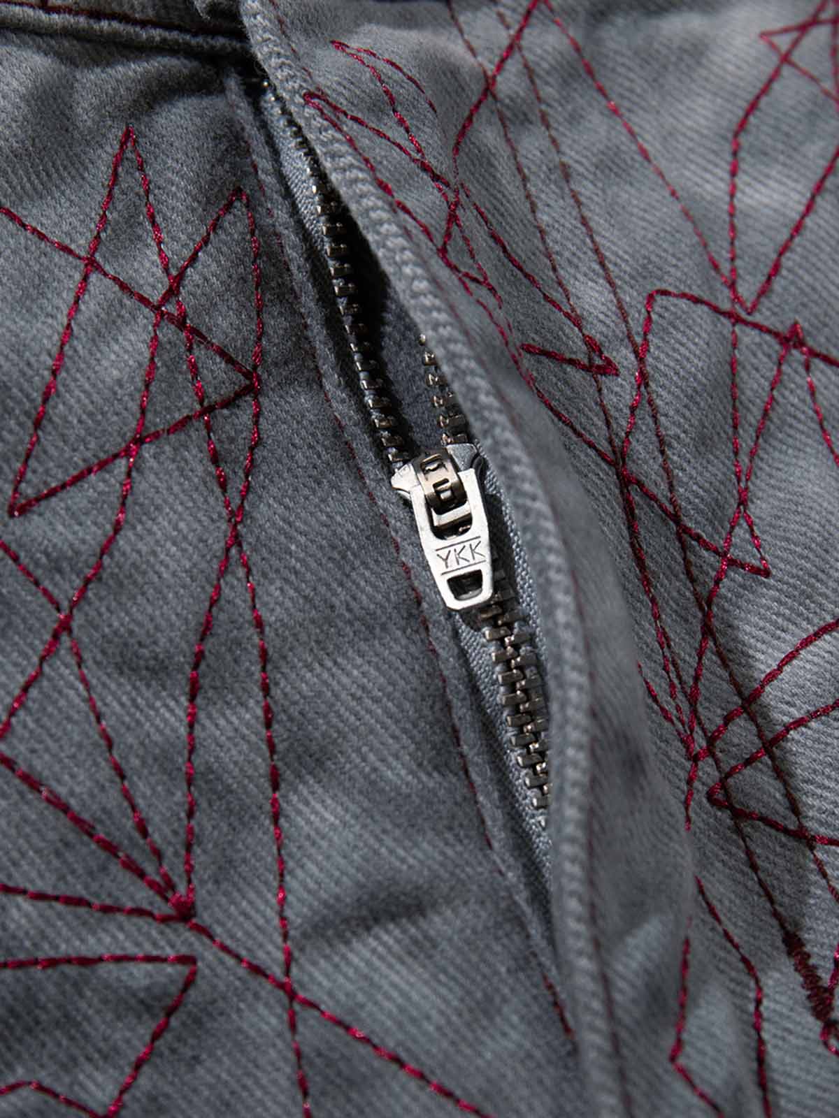 Allover Stitch Baggy Jeans 